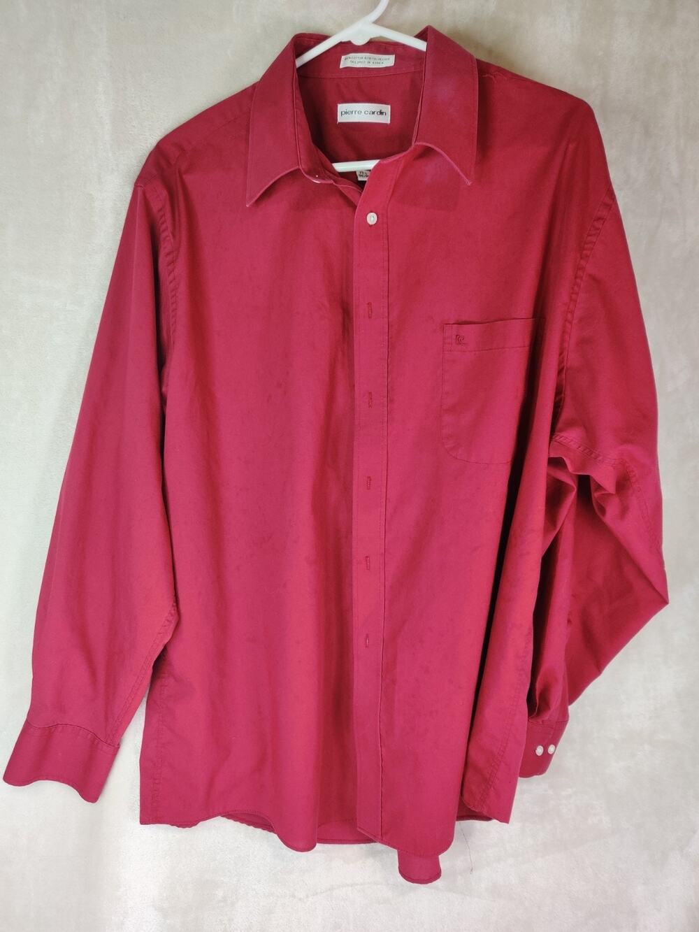Pierre Cardin Men's Button-Up Embroidered Deer Shirt Size 17.5 - 34 x 35